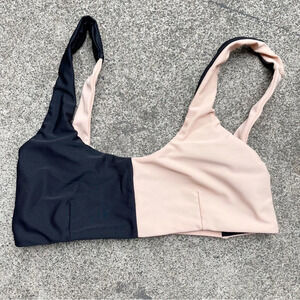 Tori Praver  color block bikini top Sz S